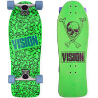 VISION Punk Skull Retro Cruiser Skateboard